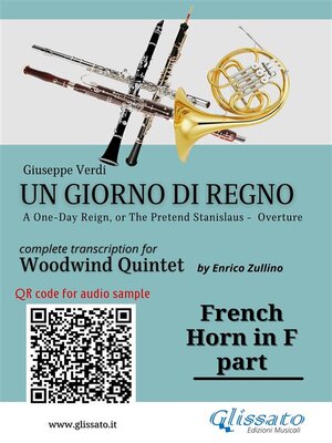 cover image of French Horn in F part of "Un giorno di regno" for Woodwind Quintet